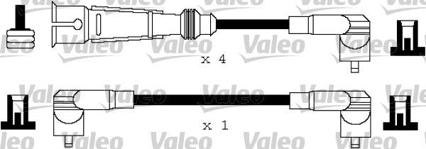 VALEO Jogo de cabos de ignição 346117 Cabos de velas VALEO Volkswagen POLO 346117