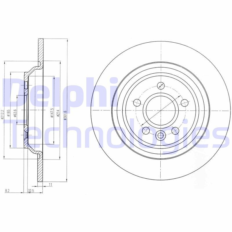 Brzdový kotouč DELPHI BG4239C DELPHI BG4239C Kotúče VOLVO S80 2014