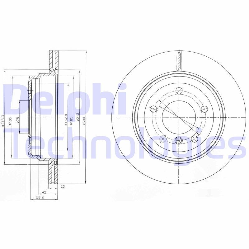DELPHI Disque de frein BG4243C Disques de frein DELPHI Série 7 BG4243C pas cher