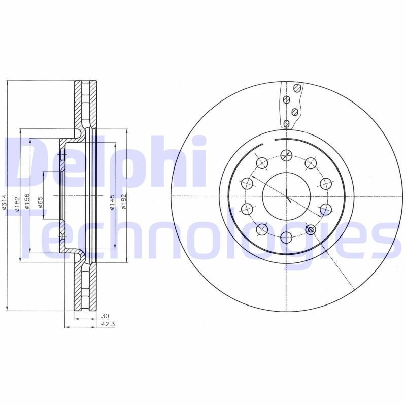 DELPHI Bremsscheibe BG4330C Sport-Bremsscheiben DELPHI FABIA BG4330C günstig
