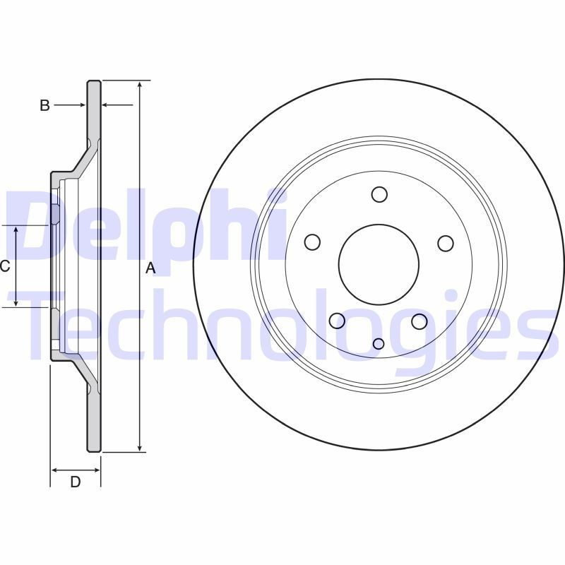 Remschijf DELPHI BG4567C DELPHI BG4567C Remschijf keramische Mazda MX 2022