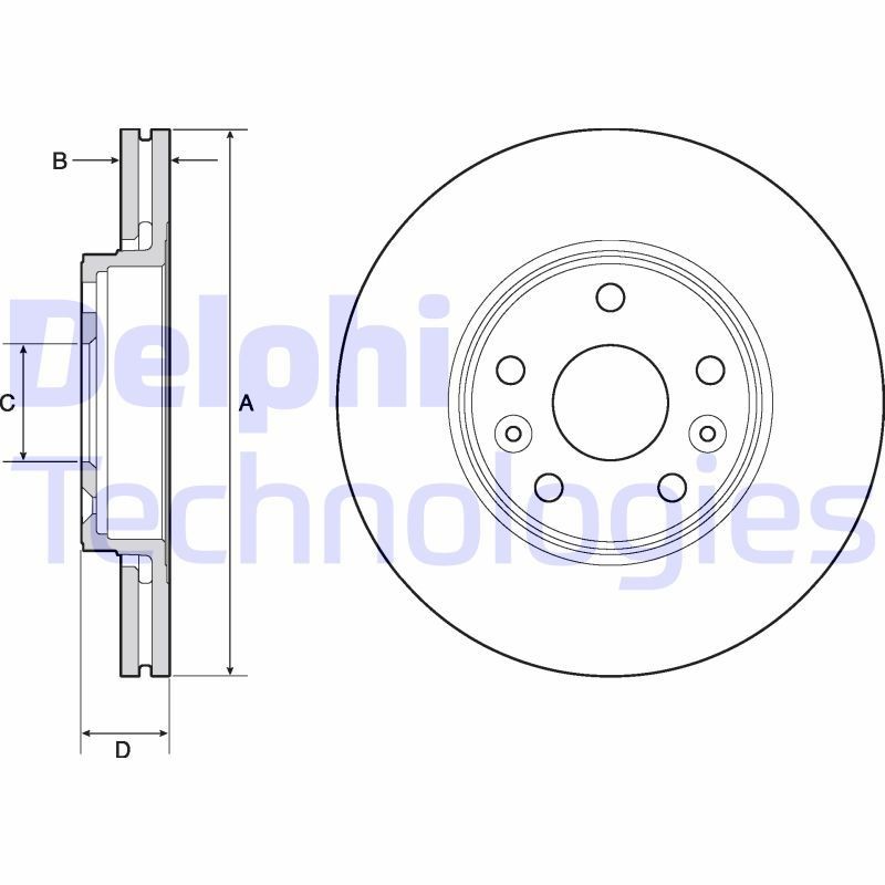 DELPHI Bromsskiva BG4667C DELPHI BG4667C Bromsskivor sport Renault Megane 2 original