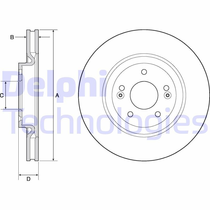 DELPHI Disque de frein BG4683C BG4683C Disque de frein sport DELPHI HYUNDAI H100