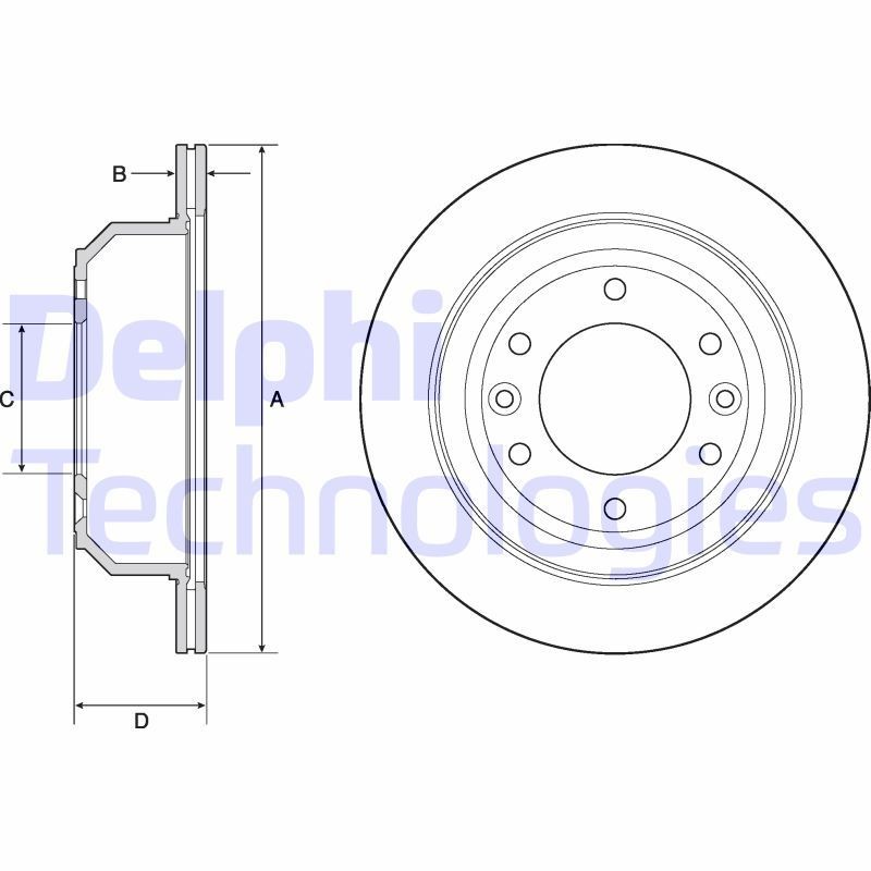 DELPHI Bremsscheibe BG4692C DELPHI BG4692C Bremsscheibe HYUNDAI H-1 Cargo (TQ) 2.4 180 PS 2023