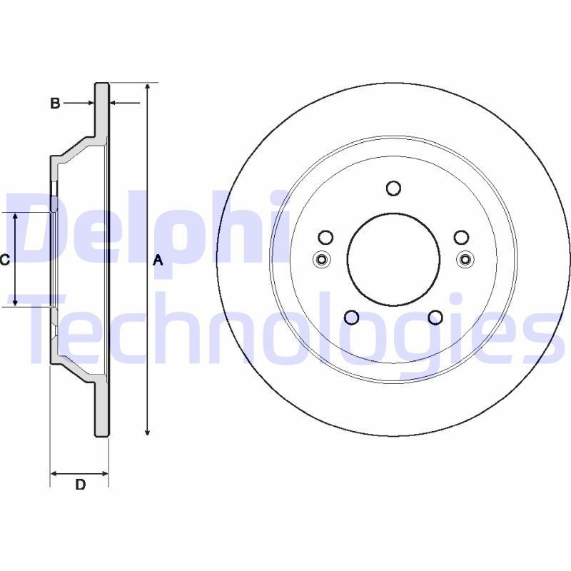 DELPHI Bremsscheibe BG4708C Sport-Bremsscheiben DELPHI NIRO BG4708C günstig