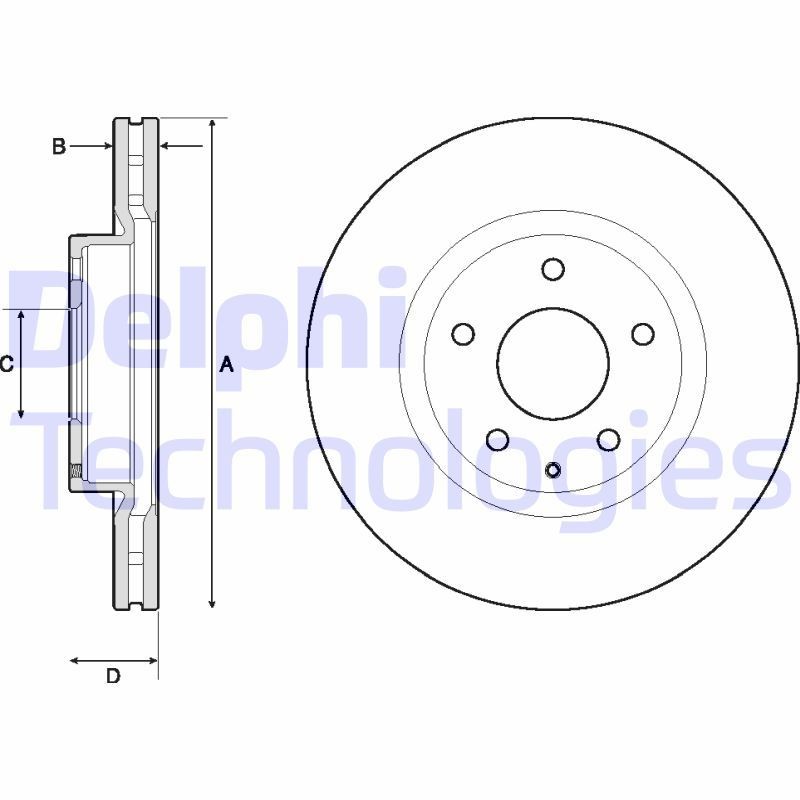 DELPHI Bremsscheibe BG4713C Sport-Bremsscheiben DELPHI Mazda RX-8 BG4713C