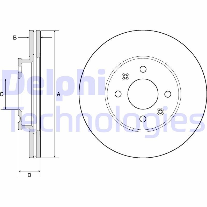 DELPHI Bremseskive BG4744C Sportsbremseskiver DELPHI EV6 BG4744C billige