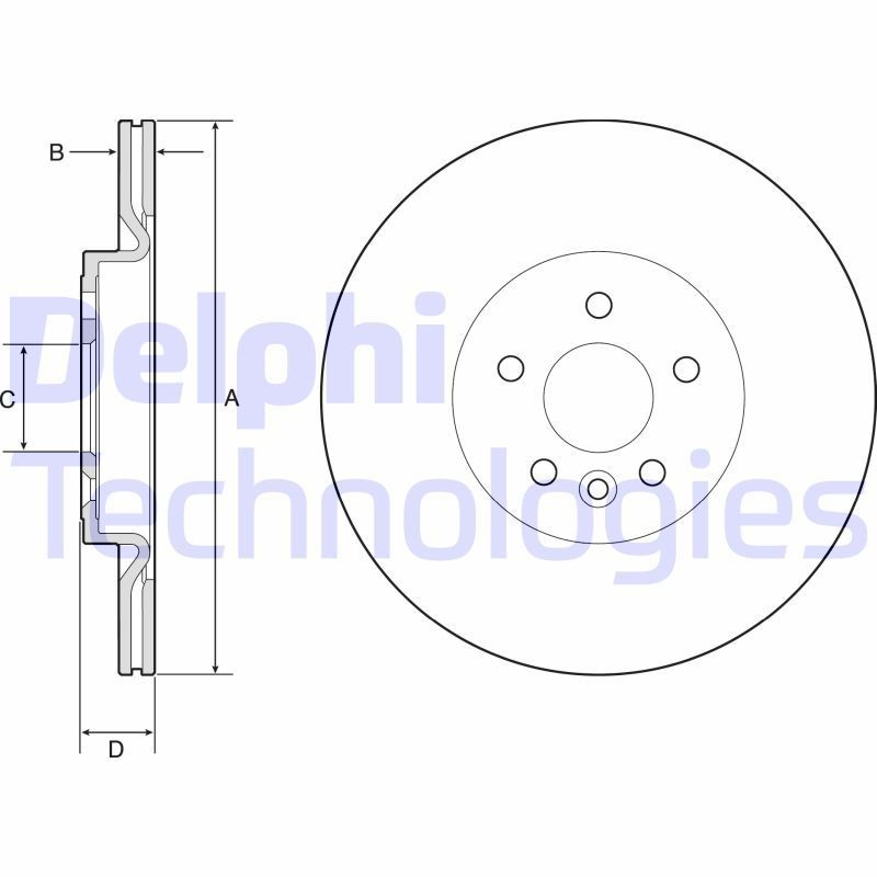 Remschijf DELPHI BG4786C DELPHI BG4786C: Schijfremmen Jaguar F-PACE 2018