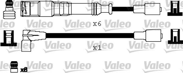 VALEO Jogo de cabos de ignição 346232 346232 Cabo de vela MERCEDES-BENZ VANEO VALEO