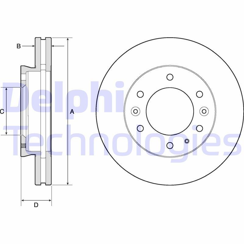 DELPHI Bromsskiva BG9140C DELPHI BG9140C Bromsskivor sport Hyundai TRAJET kostand
