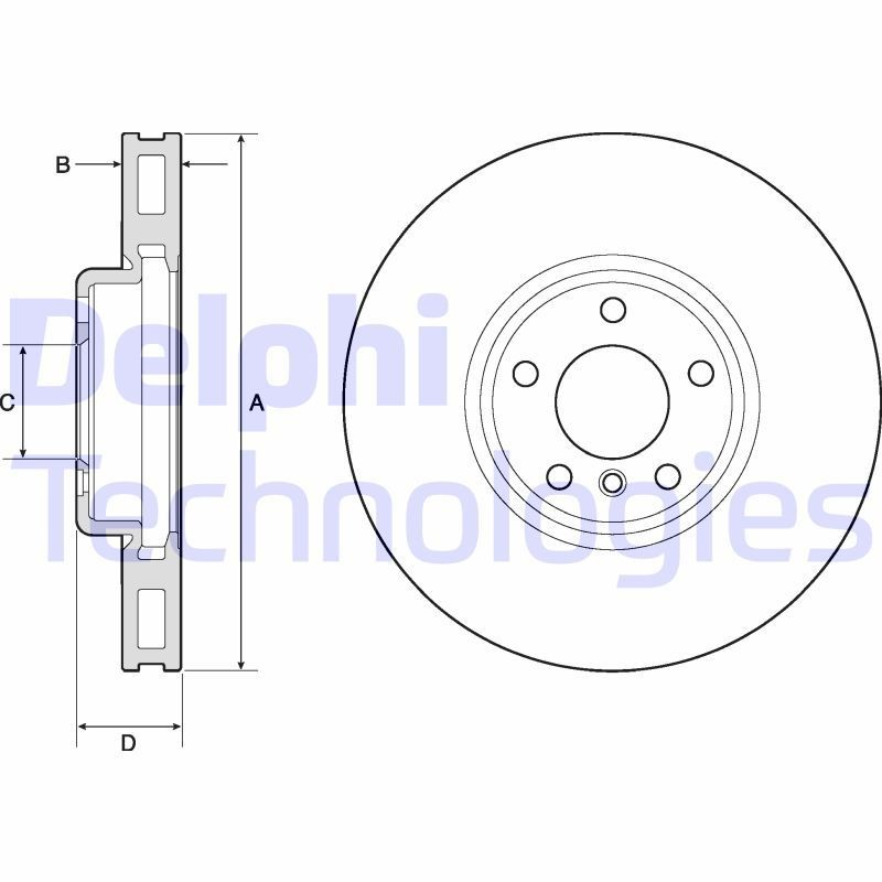 DELPHI Disco freno BG9155C BG9155C Dischi freno DELPHI BMW Serie 8 costo