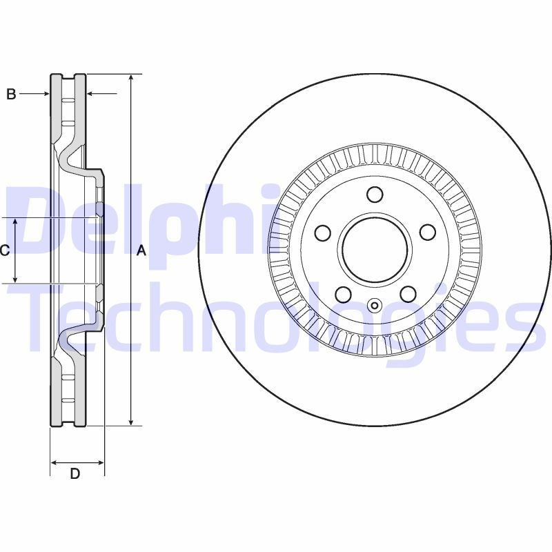 DELPHI Bremsscheibe BG9171C Sport-Bremsscheiben DELPHI Q3 BG9171C günstig