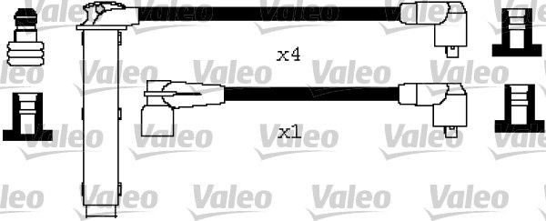 VALEO Ignition Cable Kit 346237 Land Rover 88/109 VALEO ignition leads 346237