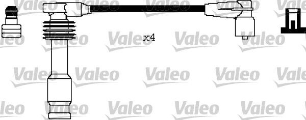 VALEO Tændkabelsæt 346292 Tændrørskabel VALEO Opel CORSA 346292