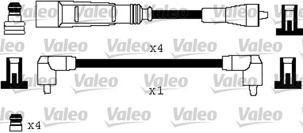 VALEO Tändkabelsats 346333 346333 VALEO tändkablar JAGUAR E-TYPE
