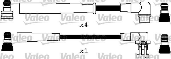 VALEO Tennplugg kabelsett 346608 Pluggledninger VALEO Renault 19 346608