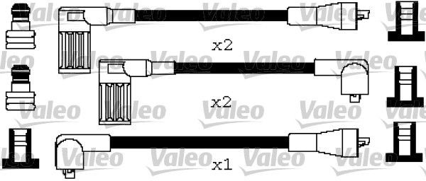 VALEO Tændkabelsæt 346616 346616 Tændkabler VALEO FIAT PUNTO