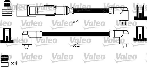VALEO Süütesüsteemikomplekt 346620 346620 Küünlajuhtmed NISSAN QASHQAI VALEO