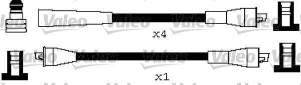 VALEO Tennplugg kabelsett 346639 346639 Pluggledninger TOYOTA 4 RUNNER VALEO
