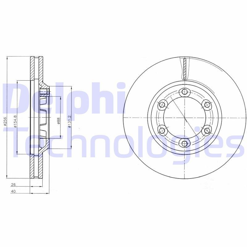DELPHI Radlagersatz BK1055 Radlager DELPHI Mazda 121 BK1055