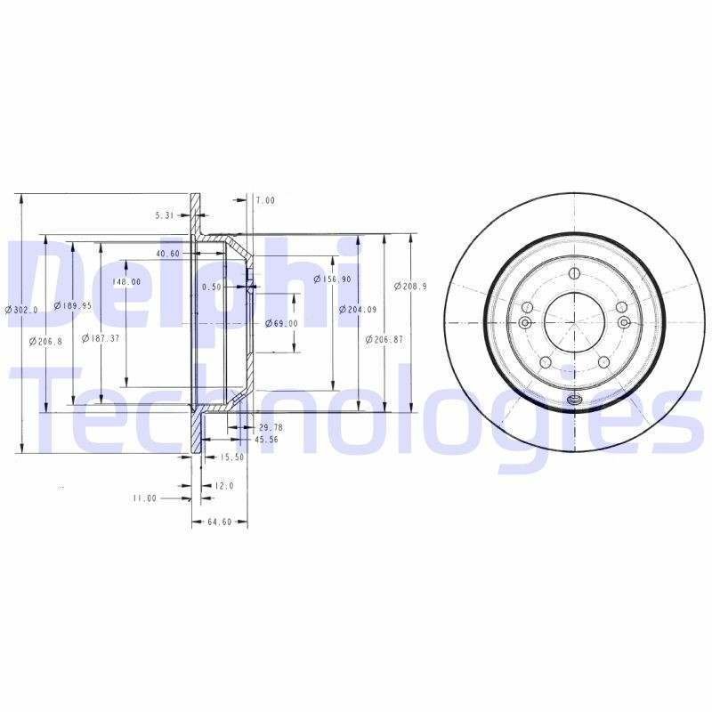 DELPHI Wheel bearing kit BK1291 BK1291 DELPHI wheel hub for HYUNDAI GALLOPER