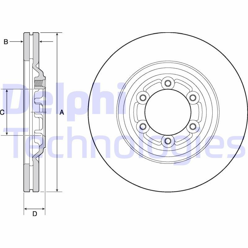 DELPHI Radlagersatz BK1493 Radnabe DELPHI Hyundai GALLOPER BK1493