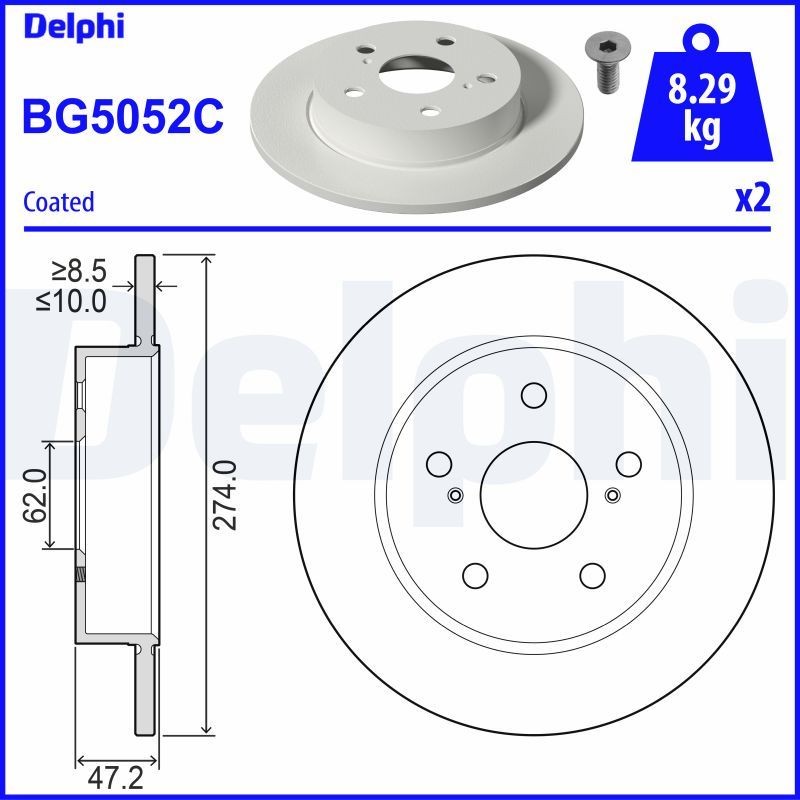 DELPHI Hjullejesæt BK380 Forhjulslejer DELPHI 123-serie BK380 billig