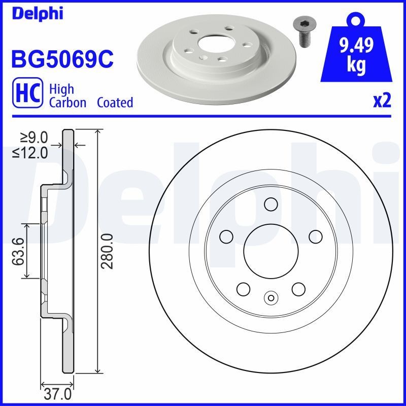 DELPHI Wiellagerset BK411 BK411 Wiellagerset OPEL INSIGNIA DELPHI