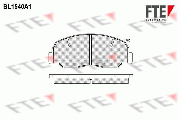 FTE Piduriklotsid BL1540A1 FTE BL1540A1 Piduriklotsid E-seeria Van hind
