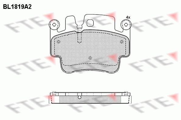 FTE Plaquettes de frein BL1819A2 FTE BL1819A2 Plaquette Carrera GT (980) prix
