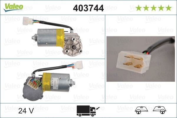 VALEO Motor de limpa-vidros 403744 Motor de limpa vidros JAGUAR VALEO 403744