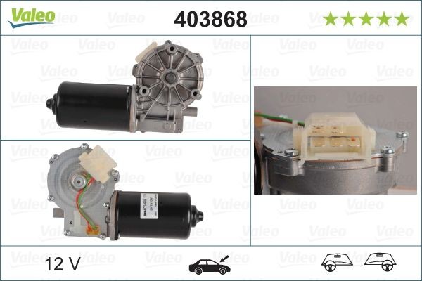VALEO Vindrutetorkarmotor 403868 VALEO 403868 Torkarmotor TVR