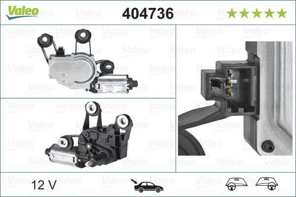 VALEO Ruitenwissermotor 404736 VALEO 404736 Ruitenwissermotor Ford Transit Mk5 Bus aan een voordelige prijs