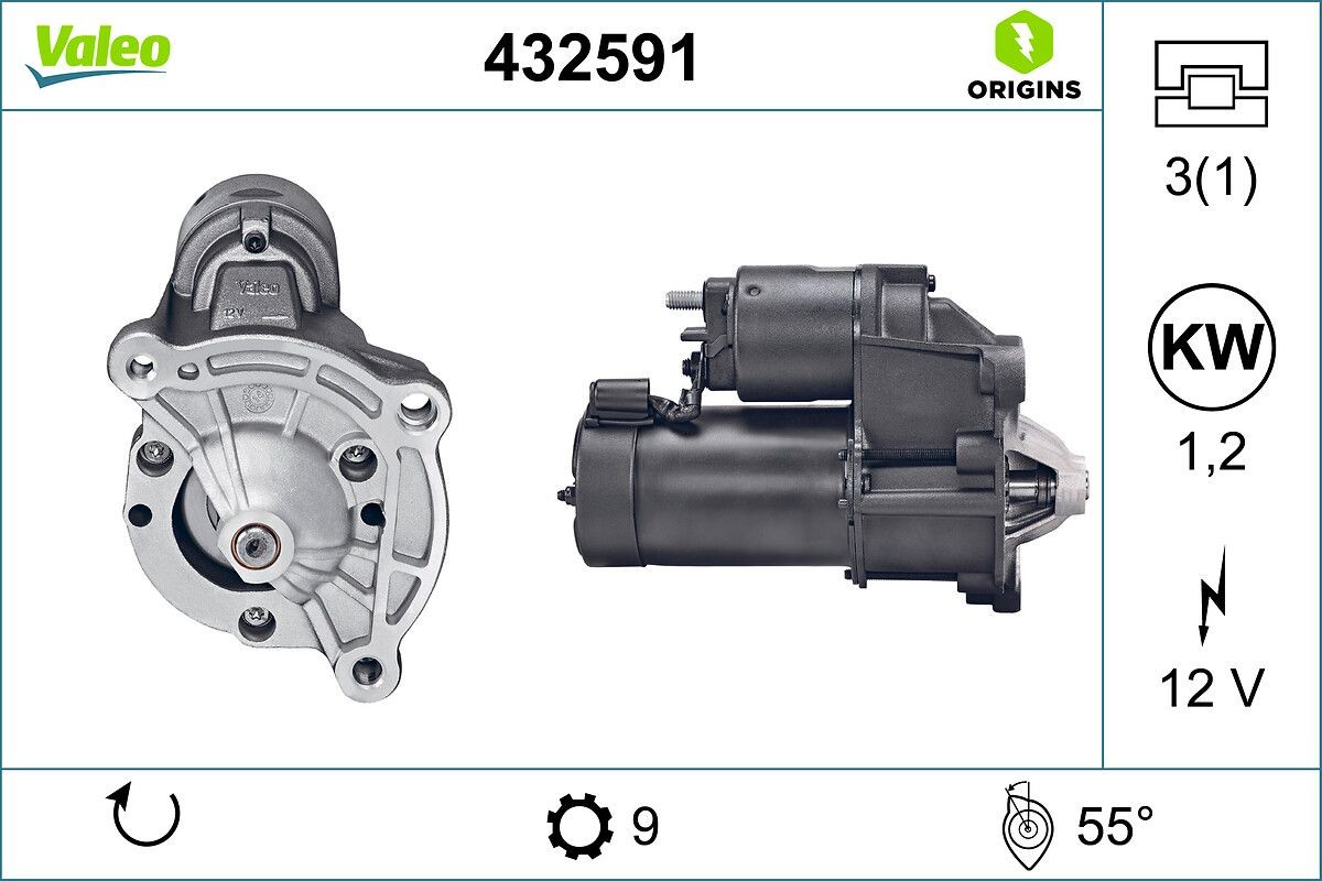 VALEO Startmotor 432591 VALEO NEW ORIGINAL PART 432591 Startmotor