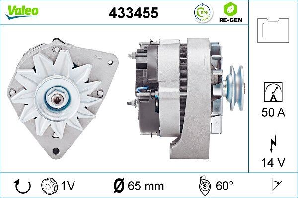 VALEO Dynamo / Alternator 433455 VALEO REMANUFACTURED PREMIUM 433455 Dynamo / Alternator