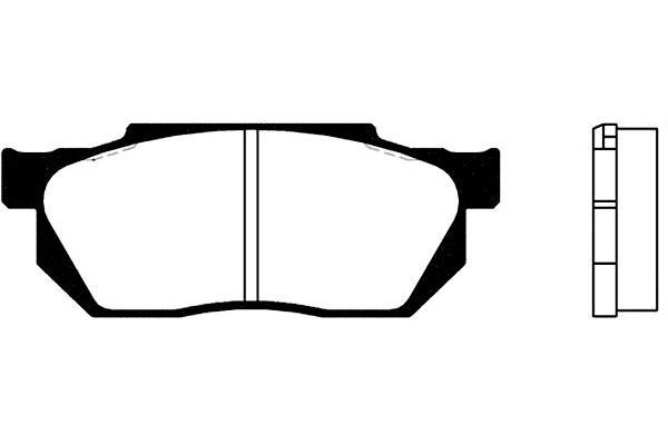 KAVO PARTS Bromsbelägg BP-2000 Byta Bromsbelägg HONDA Accord I Sedan (SJ, SY) kostnad KAVO PARTS BP-2000