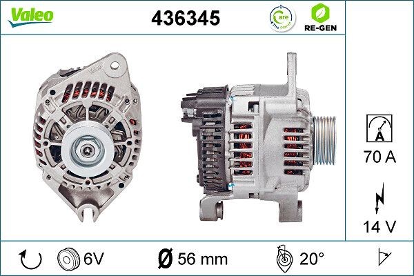 VALEO Generator 436345 VALEO 436345 Generator XM I Hatchback (Y3) original