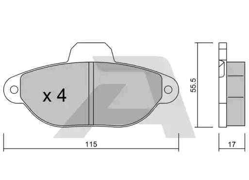 AISIN Kit pastiglie freni BPFI-1006 BPFI-1006 Pastiglie dei freni AISIN ALFA ROMEO GIULIA costo