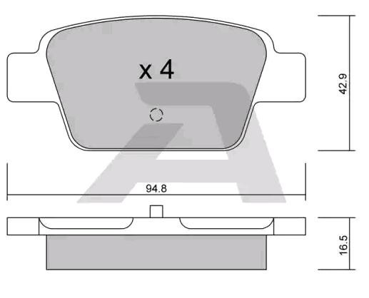 AISIN Plaquettes de frein BPFI-2003 BPFI-2003 Plaquette ALFA ROMEO GTV AISIN