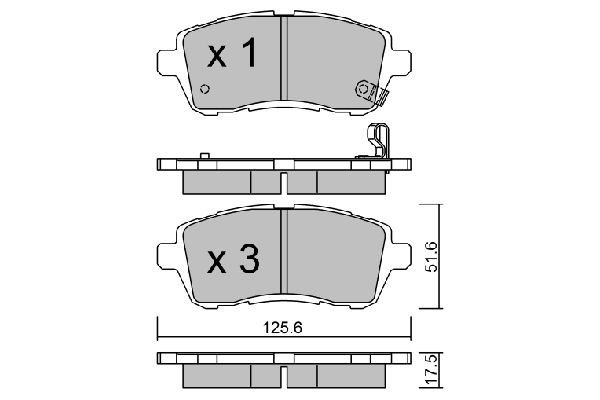 AISIN Kit pastiglie freni BPFO-1002 BPFO-1002 Pastiglie dei freni AISIN MAZDA CX-3 costo