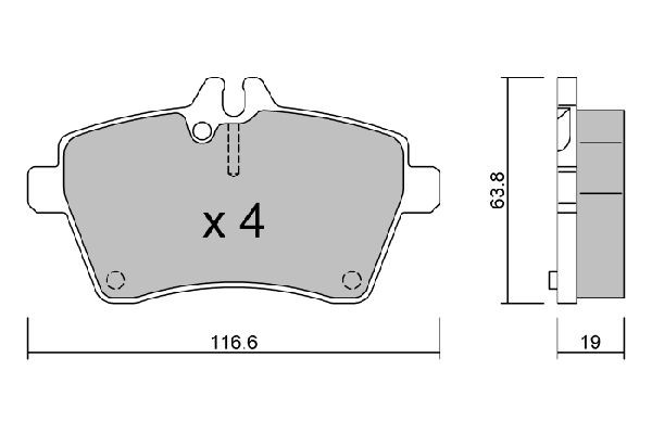 AISIN Pastilhas de travão BPMB-1005 Pastilhas de travão desportivas AISIN Classe M BPMB-1005 baratos