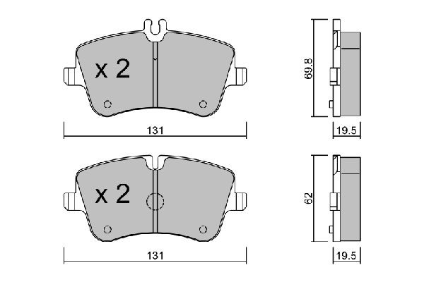 AISIN Brake pad set BPMB-1007 MERCEDES-BENZ VIANO AISIN brake pads BPMB1007