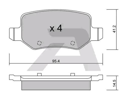 AISIN Τακάκια φρένων BPMB-2006 BPMB-2006 Σετ τακάκια MERCEDES-BENZ 124 Series AISIN
