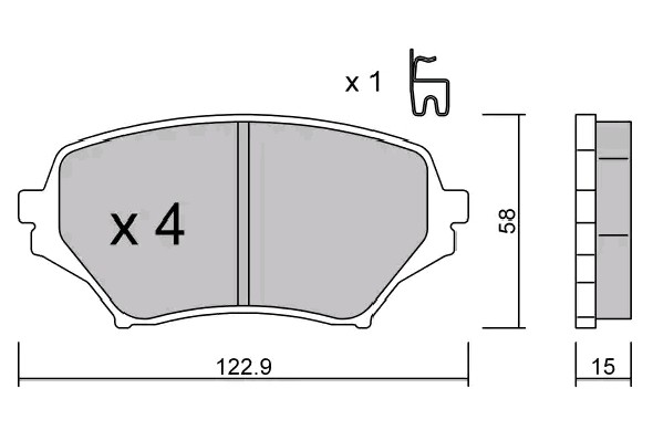 AISIN Brzdové doštičky/platničky BPMZ-1004 Brzdové platničky AISIN Mazda BT-50 BPMZ-1004