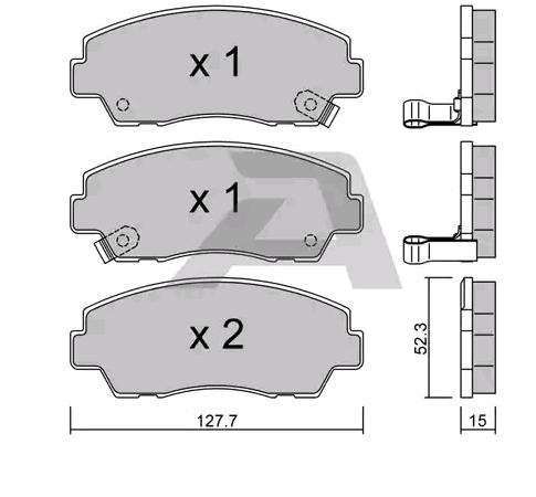 AISIN Kit pastiglie freni BPMZ-1904 AISIN BPMZ-1904 Kit pastiglie freni MAZDA Serie B Pick-up (UF) 2.5 D 4WD (UFY0) 77 CV 1998