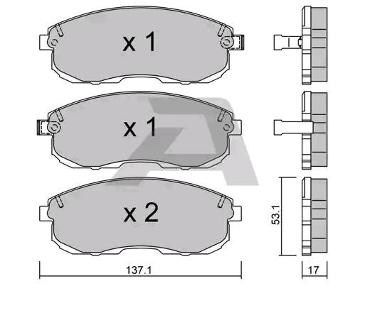 AISIN Bremseklosser BPNI-1910 AISIN BPNI-1910 Bremsekloss Nissan 200SX S13 pris