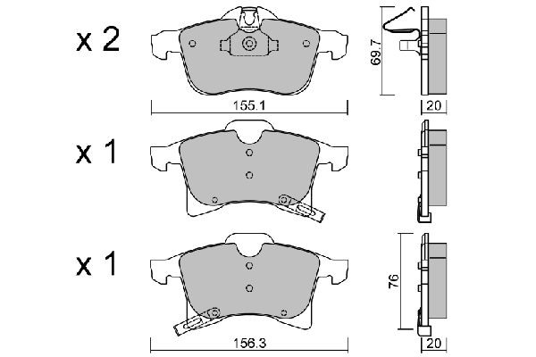 AISIN Kit pastiglie freni BPOP-1002 BPOP-1002 costo Pastiglie dei freni OPEL FRONTERA AISIN