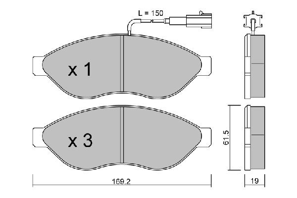 AISIN Bremžu kluči BPPE-1002 Bremžu uzliku kompl., disku bremzes AISIN C1 BPPE-1002 lēti