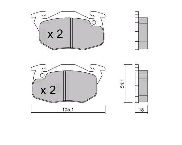 AISIN Brake pad set BPPE-1013 BPPE-1013 AISIN brake pads for CITROЁN DS5