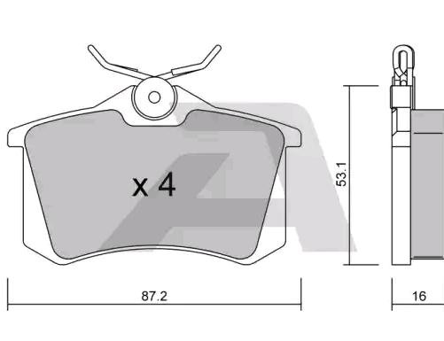 AISIN Τακάκια φρένων BPRE-2001 Τακάκια φρένων AISIN C1 BPRE-2001 φθηνά